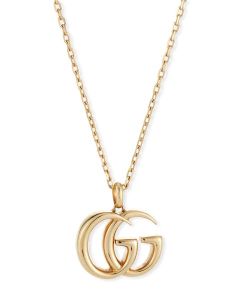 gold gucci pendant women|Gucci interlocking g pendant necklace.